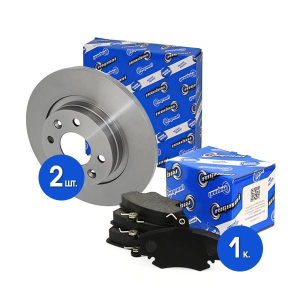 Диски тормозные с колодками передние Riginal для а/м Renault Logan ...