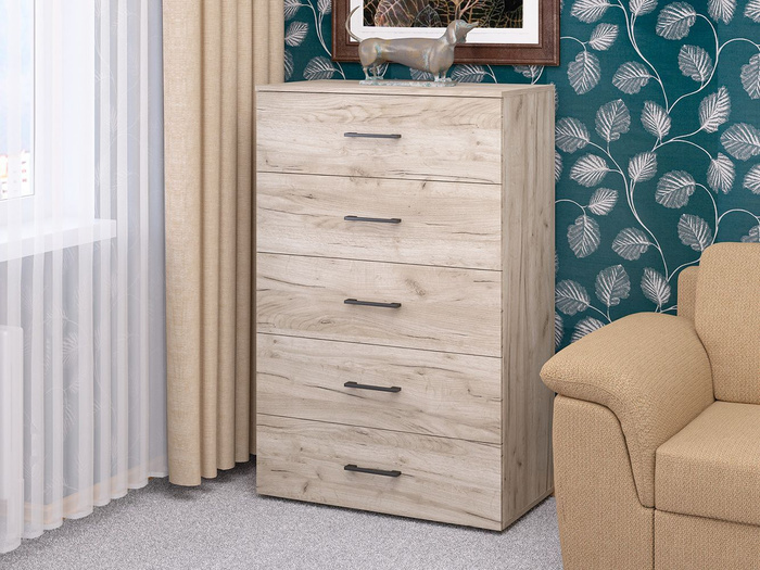 Комод Пирамида Комод-20 в/м_Пирамида, 80x43x125 см, 5 ящ. - купить по ...