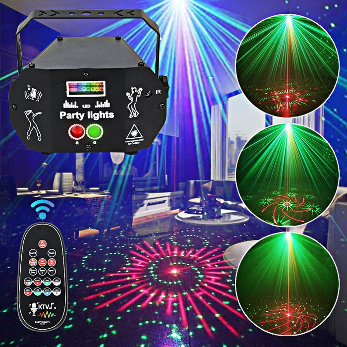 Лазерный проектор, дискотечный свет, с дистанционным управлением, 60 ...