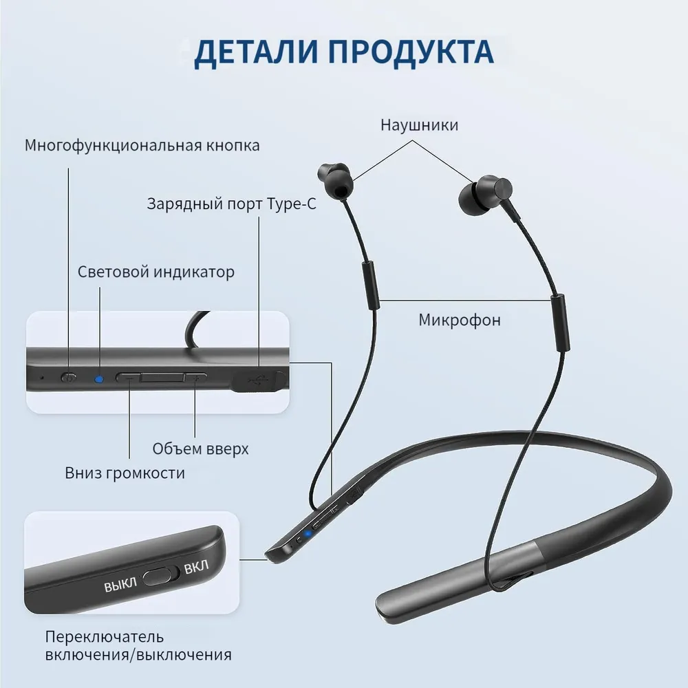 Слуховой аппарат Bluetooth 5.0, вариант, фото 3