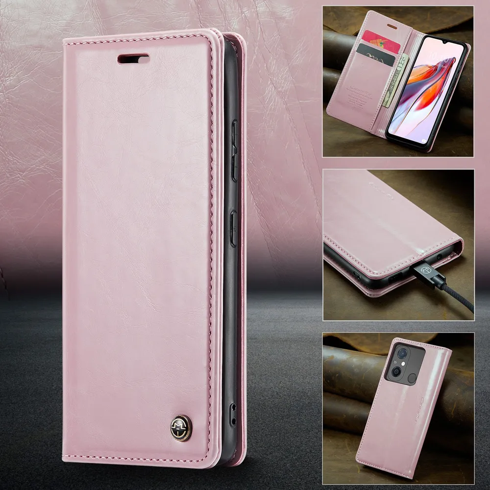Caseme Кожаный книжка чехол для Xiaomi Redmi 11A / 12C Ксяоми Редми 11А 12 C с визитницей из экокожи, вариант, фото 2