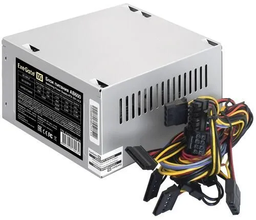 Exegate EX292142RUS Блок питания 600W ExeGate AB600 ATX, 8cm fan, 24pin, 4pin, 3xSATA, 2xIDE, FDD