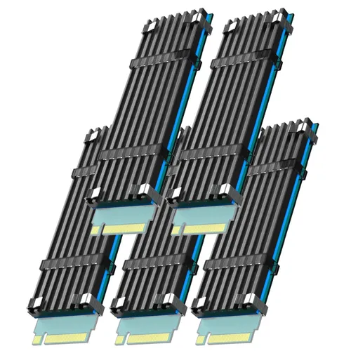 Радиатор GLOTRENDS HS22x70x3 Радиатор x5 SSD с термопрокладкой для твердотельного накопителя M.2 228