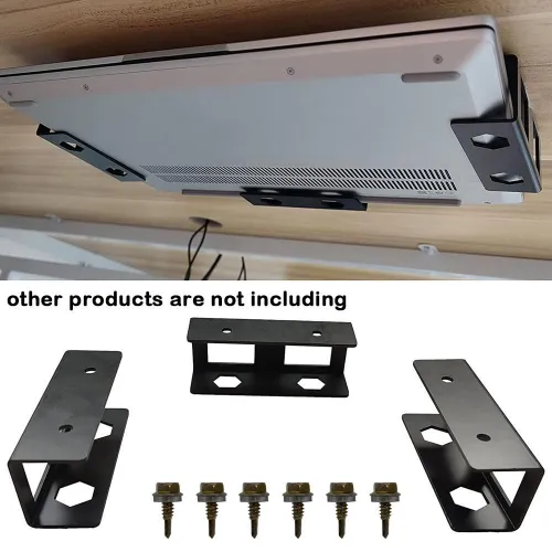 Черный держатель для ноутбука под столом с винтом