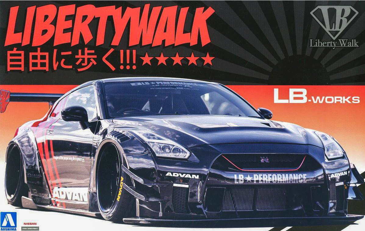 Сборная модель Nissan GT-R R35 LB Works type 2 Ver.2 Liberty Walk