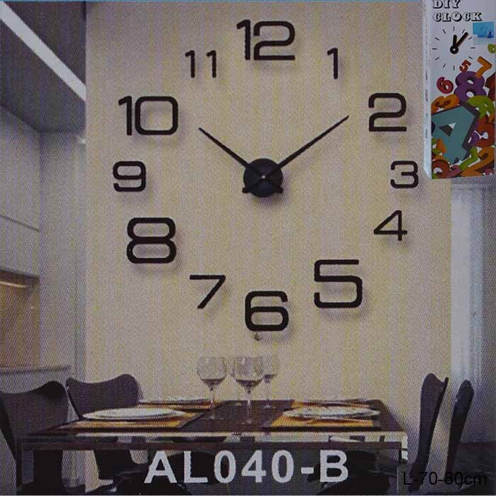 Часы аппликация 70-80 см, черные. Часы аппликация 70-80 см, черные.
