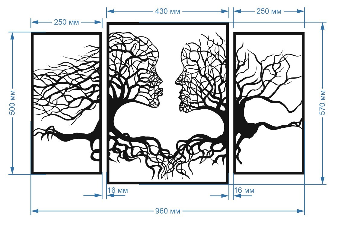 Панно на стену схема