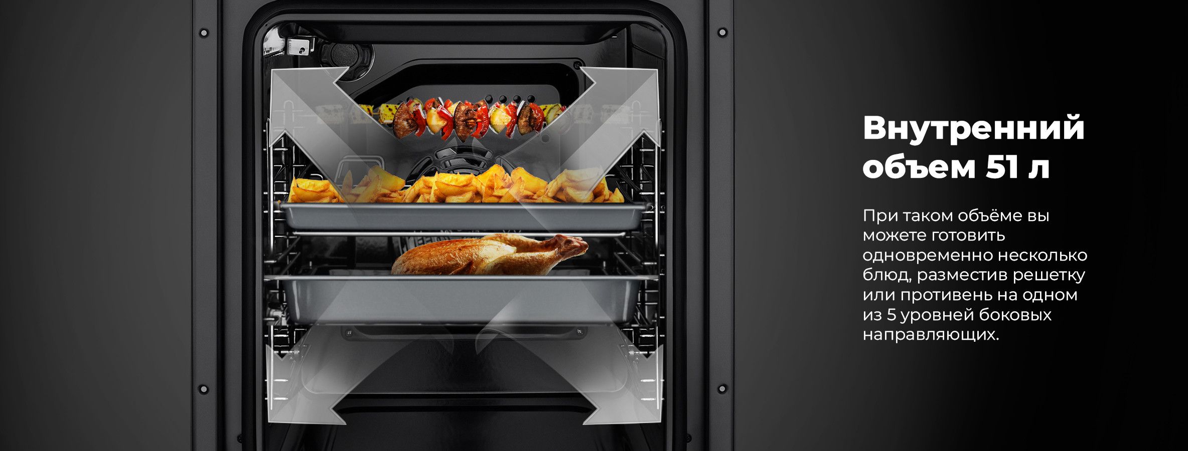 Духовой шкаф электрический встраиваемый MAUNFELD EOEC516B - купить с ...