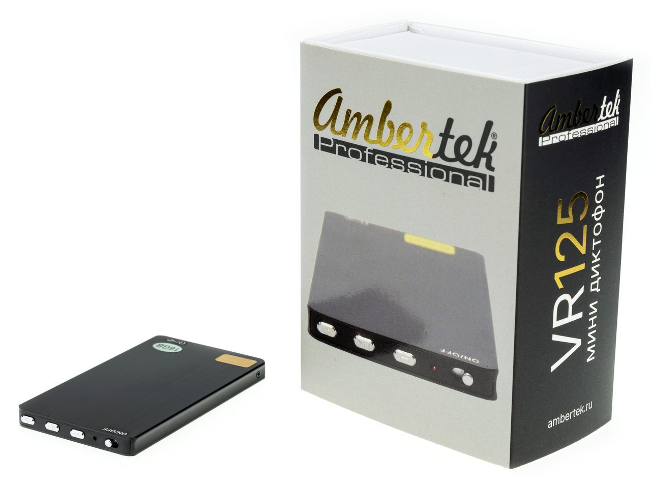 Диктофон Ambertek VR125, WAV, 16 ГБ купить по выгодной цене в интернет ...