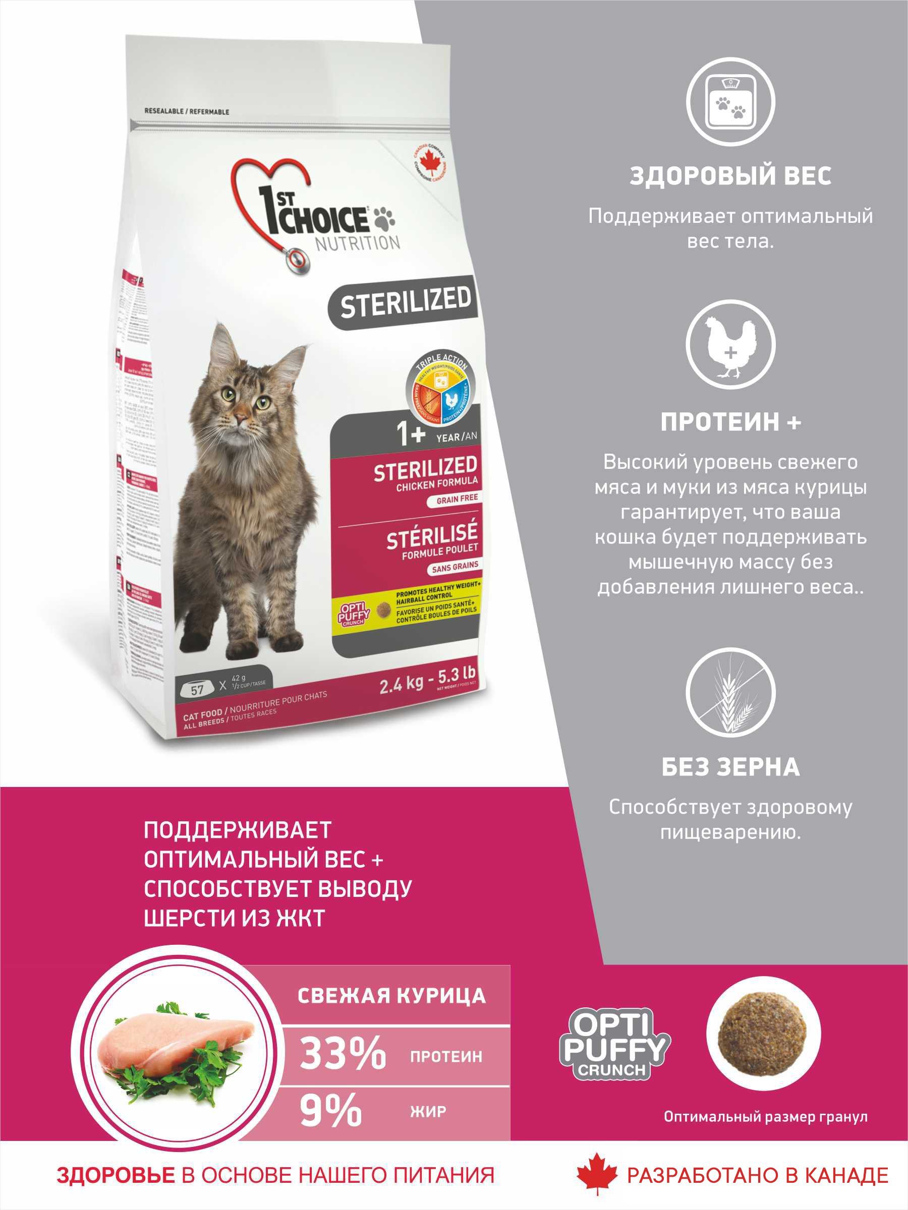 1st choice sterilized. 1st choice Sterilized сухой. 1st choice корм д/кошек Sterilized 2.4кг, курица с бататом. 1st choice для кошек для кастрированных. Ван Чойс корм для кошек стерилизованных.