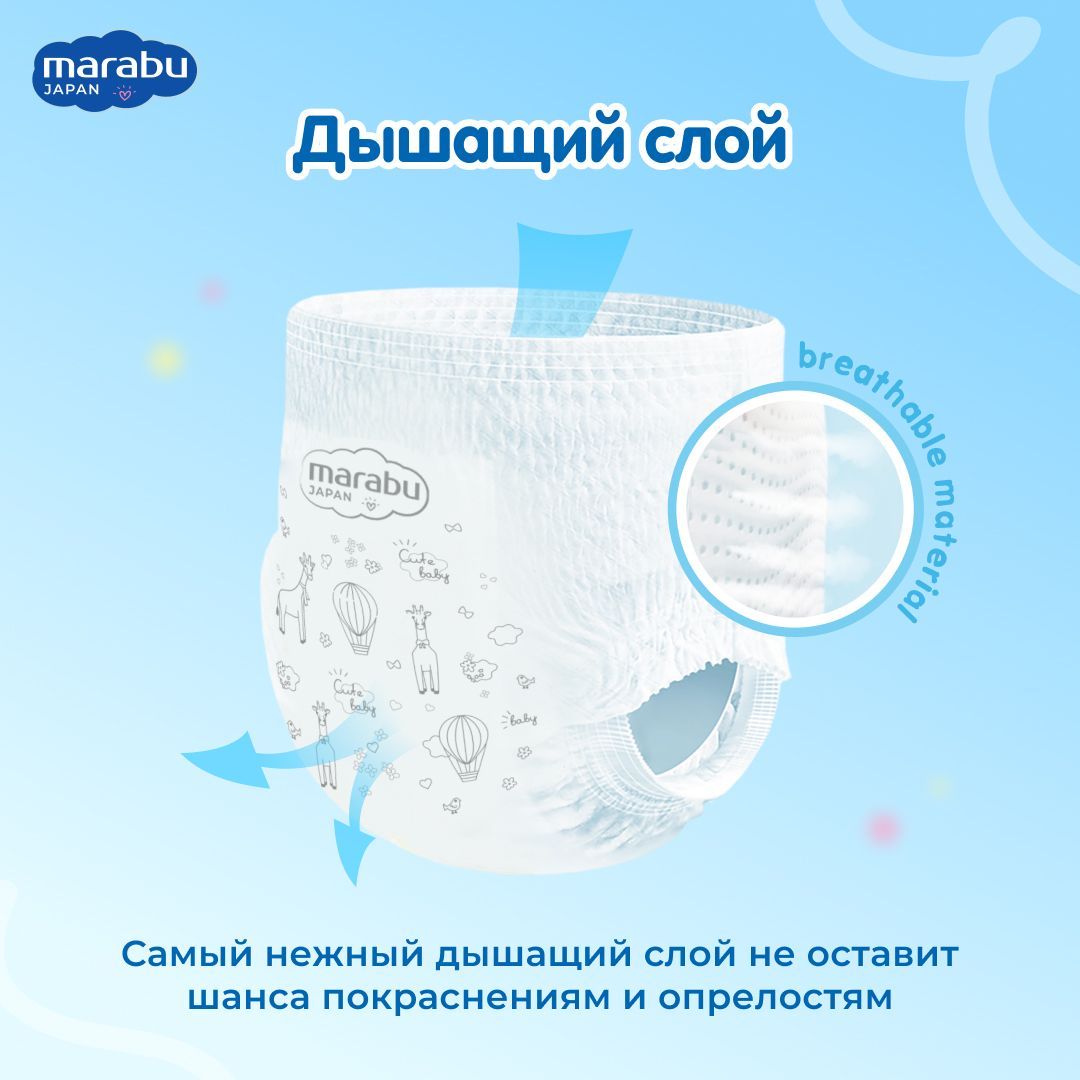 2 BOX ! Подгузники трусики для детей / Японские подгузники MARABU ...