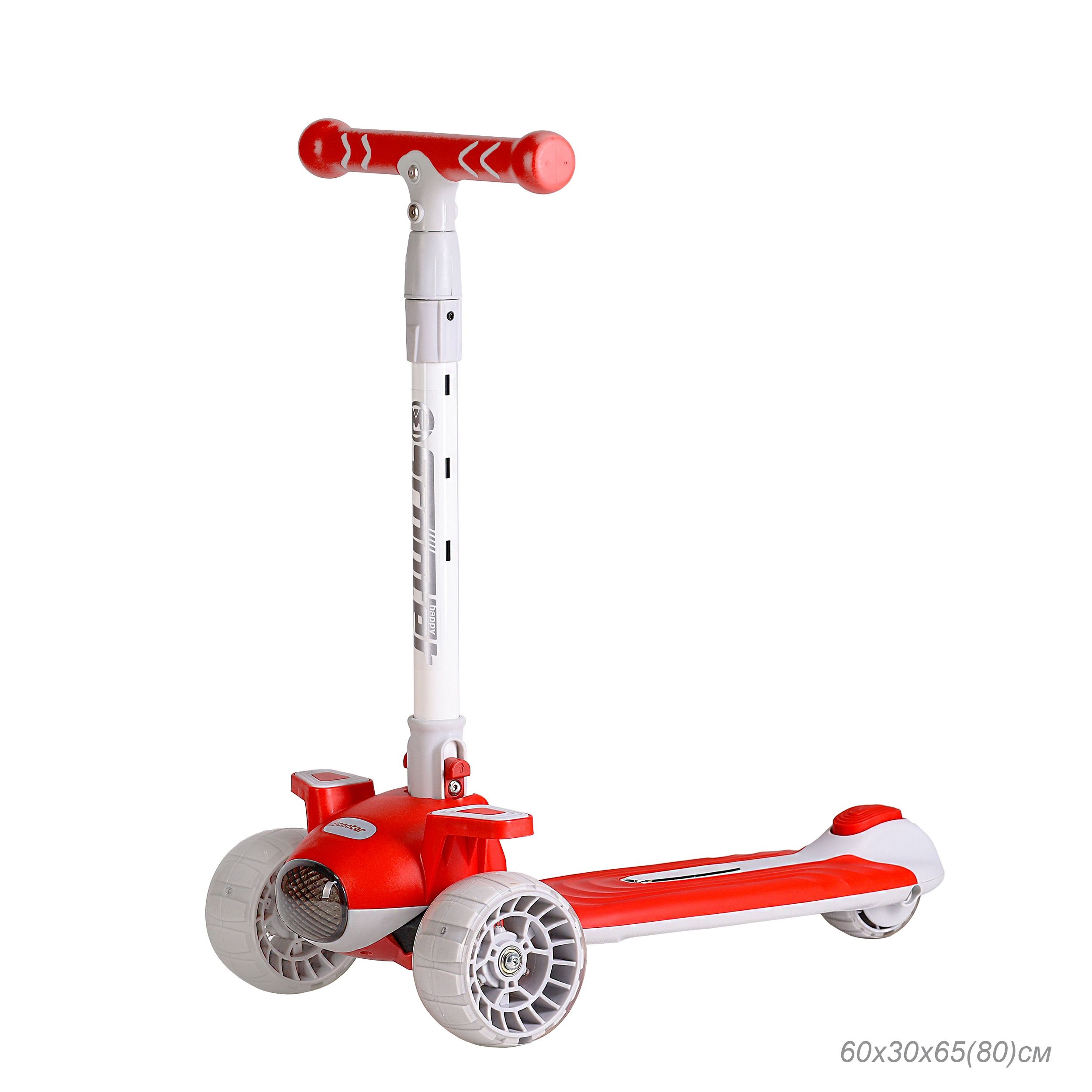 Самокат 3-х колесный SCOOTER Aero, красный Самокат 3-х колесный SCOOTER Aero, красный