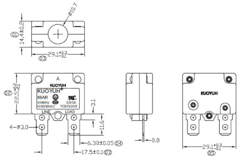 Купить Тепловое реле предохранитель KUOYUH 15A 88AR для компрессора ...