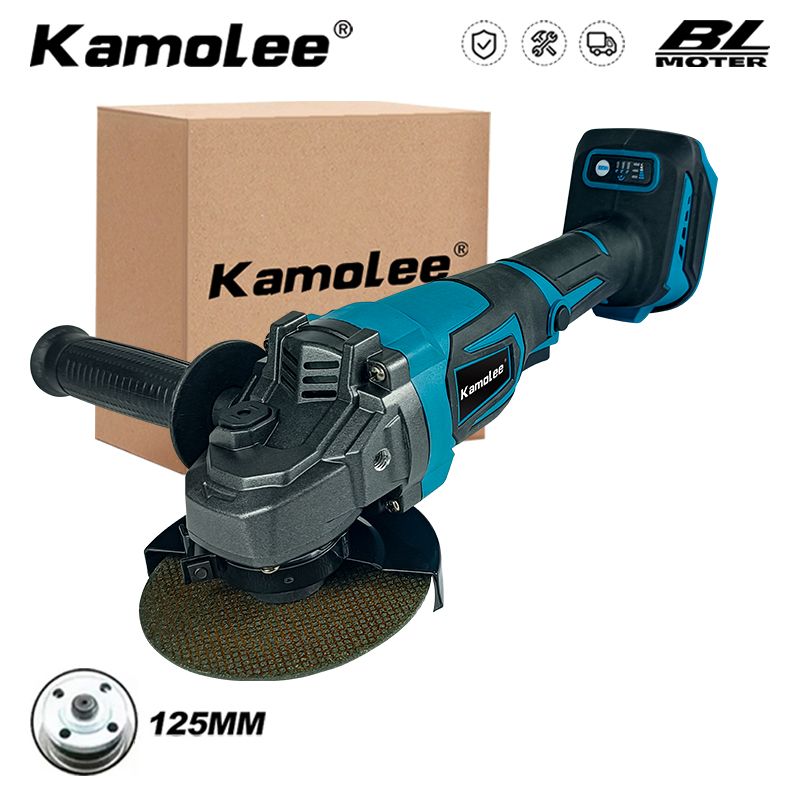 125мм18500об/мин1800ВтБесщеточнаяЛитиеваяУгловаяШлифовальнаяМашинаKamolee,БезАКБ