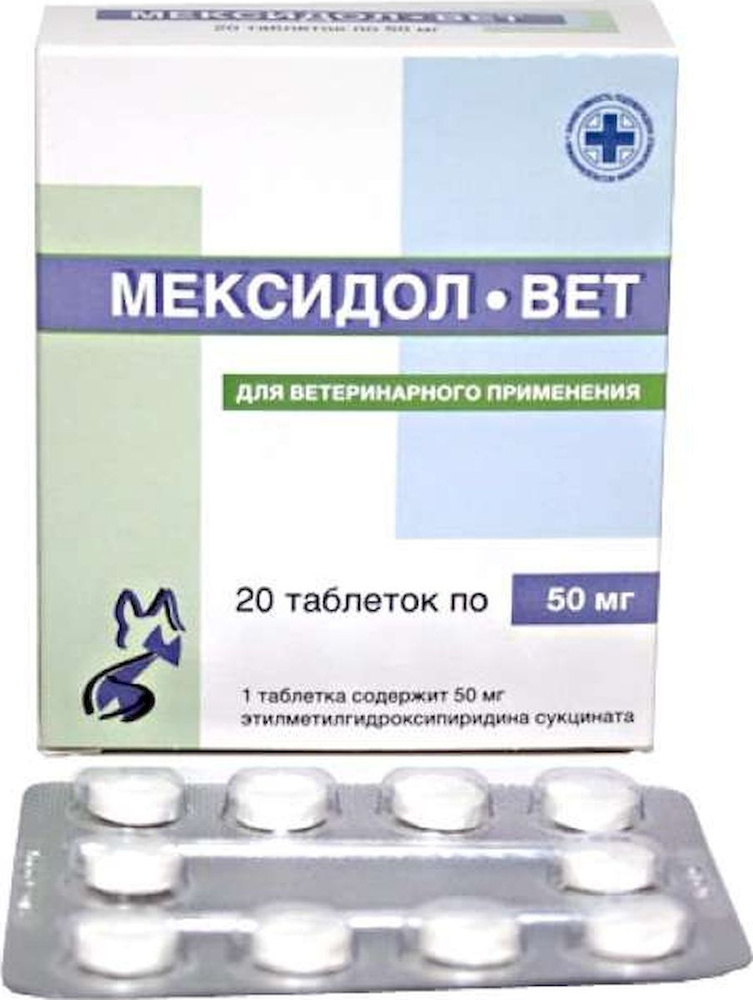 Таблетки для животных Мексидол-вет, таблетки 50 мг №20 - купить с ...