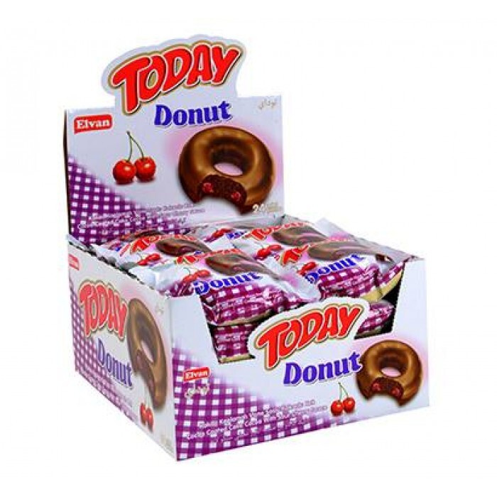Пончик (Donut) Today. Elvan, 40 гр. Вишня (коробка 24 шт.* 40 гр.) #1