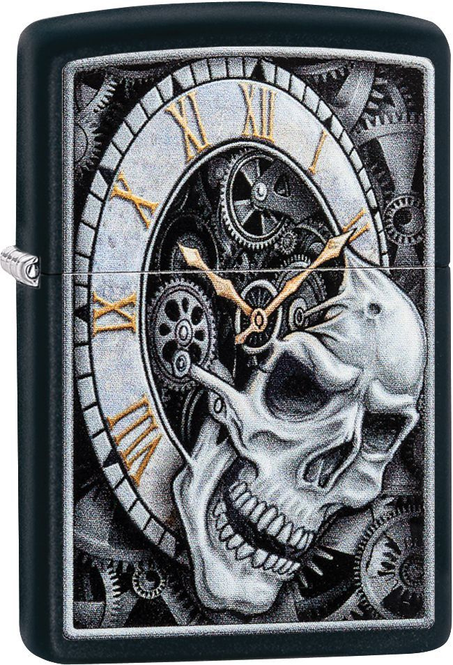 Зажигалка ZIPPO бензиновая Skull Clock Black Matte 29854 #1