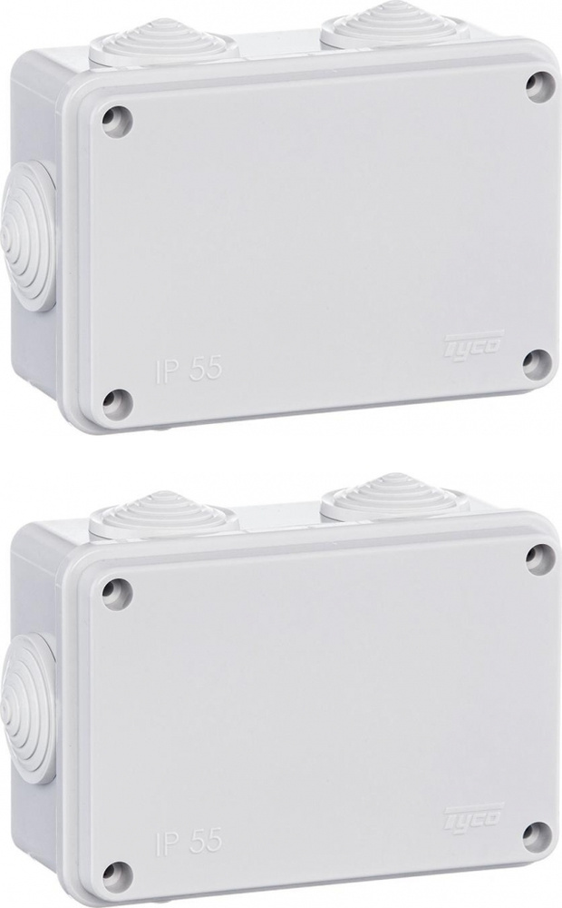 Коробка распределительная Tyco 120x80x50 прямоугольная 6 вводов для ...