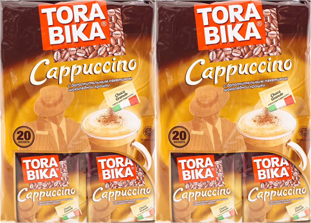 Кофейный напиток Torabika Cappuccino растворимый с пакетиком шоколадной ...