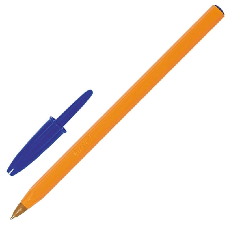 Ручка шариковая BIC Orange синий 0,3 мм Франция 8099221/8249851 - 5 шт #1