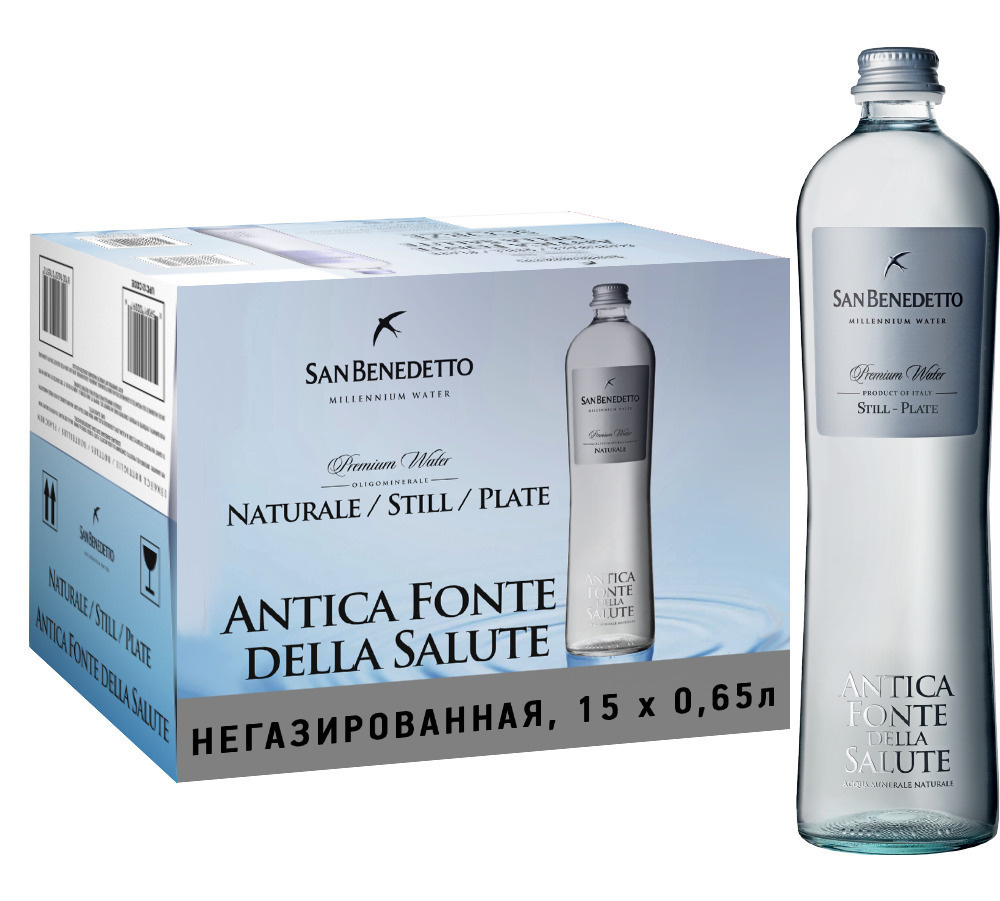 Вода San Benedetto (Сан Бенедетто) Antica Fonte, 15 шт по 0,65 л ...