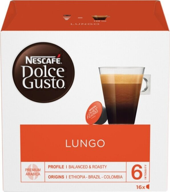 Кофе капсульный Nescafe Dolce Gusto Lungo, для системы Dolce Gusto, 16 шт #1