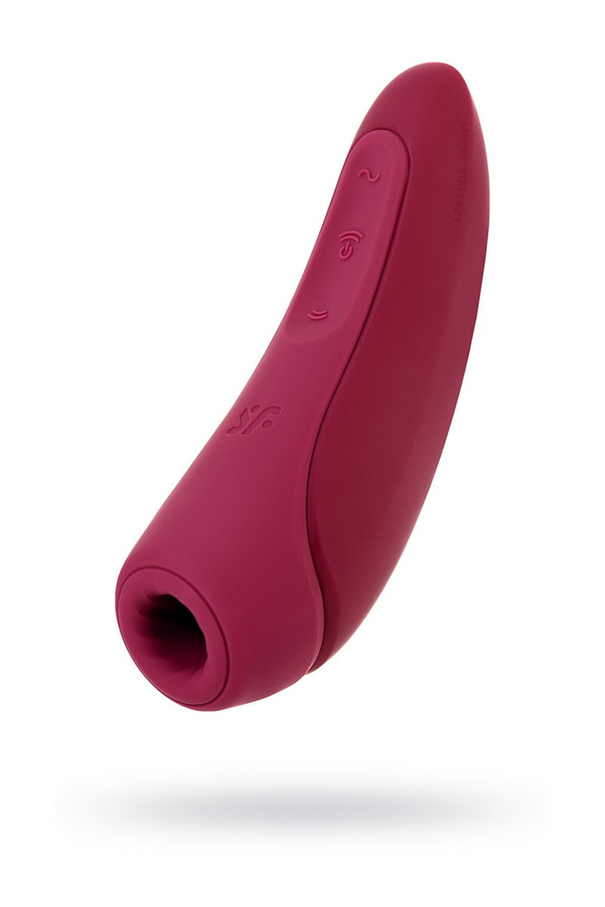 Вакуум-волновой бесконтактный стимулятор клитора Satisfyer Curvy 1+, Силикон, Красный, 14,3 см  #1