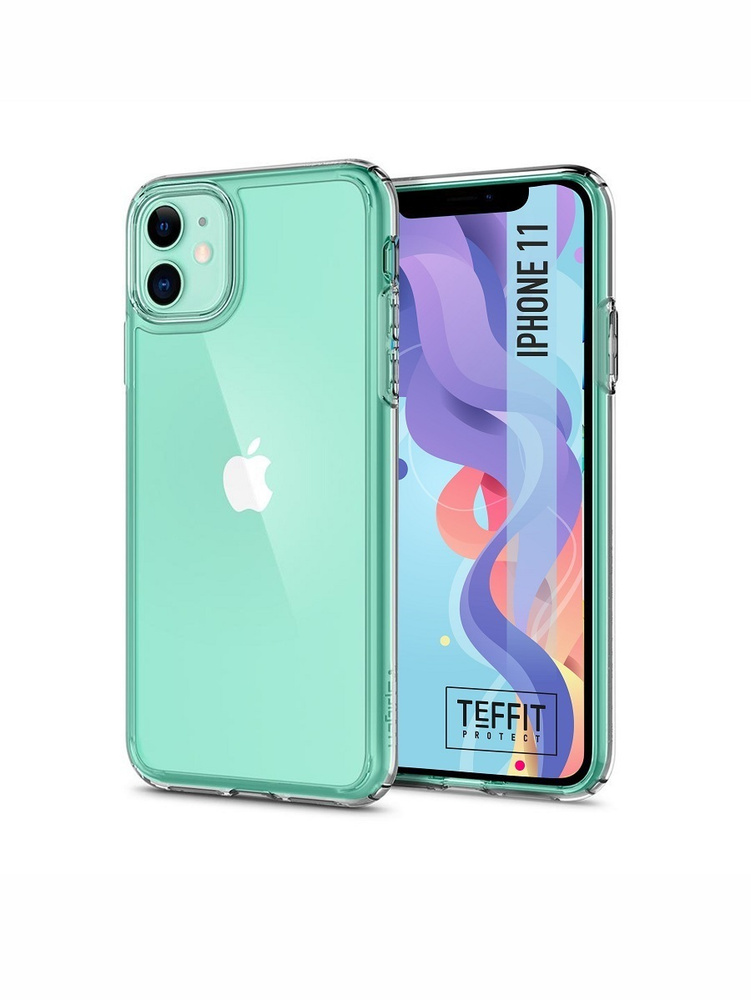 TEFFIT Силиконовый чехол для телефона Apple iPhone 11. Прозрачный чехол на  айфон 11 - купить с доставкой по выгодным ценам в интернет-магазине OZON  (210893632)