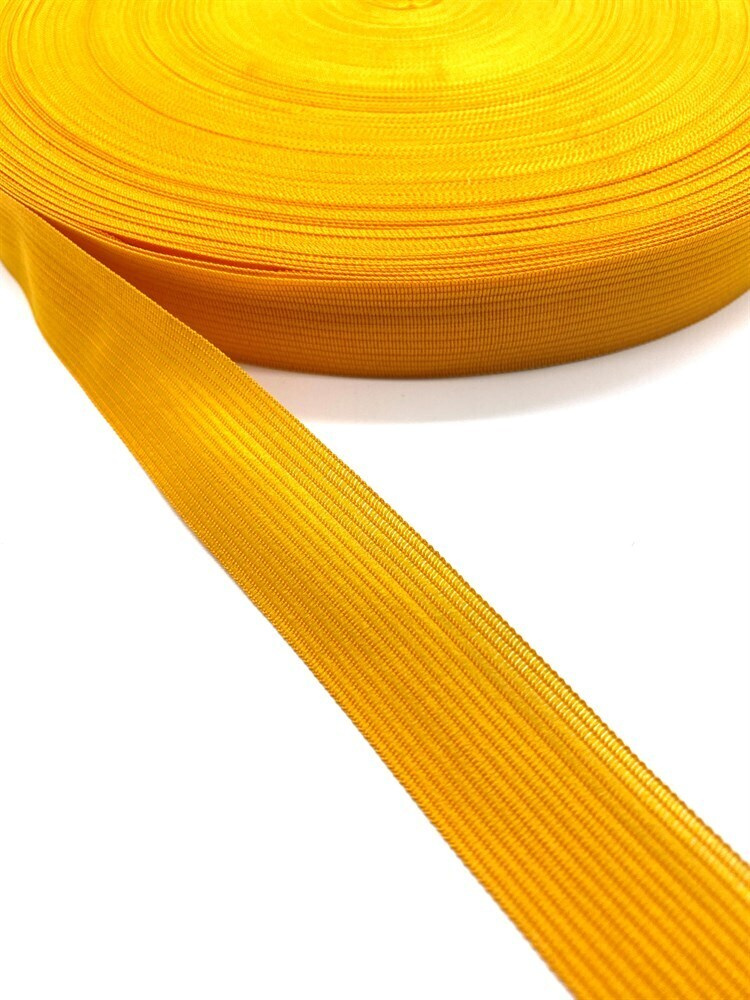 Тесьма окантовочная (лента вязаная окантовка) шир.22мм цв.желтый упак.100 м  #1