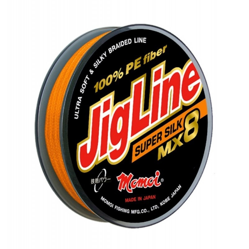 Шнур JigLine MX8 Super Silk 0,16 мм, 13 кг, 100 м, оранж. #1