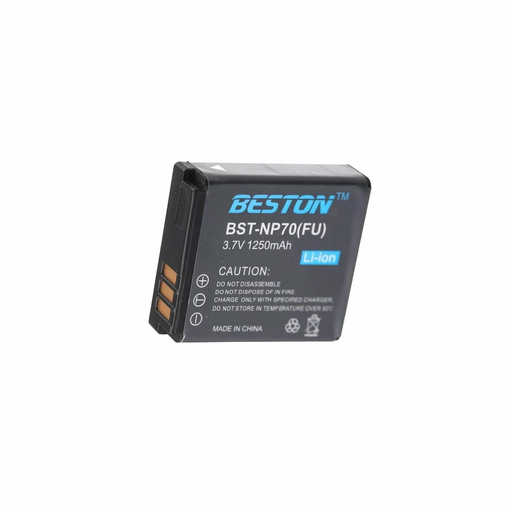 Аккумулятор BESTON для фотоаппарата FUJI NP-70H, 3.7V 1250mAh (3.7В 1250мАч)  #1