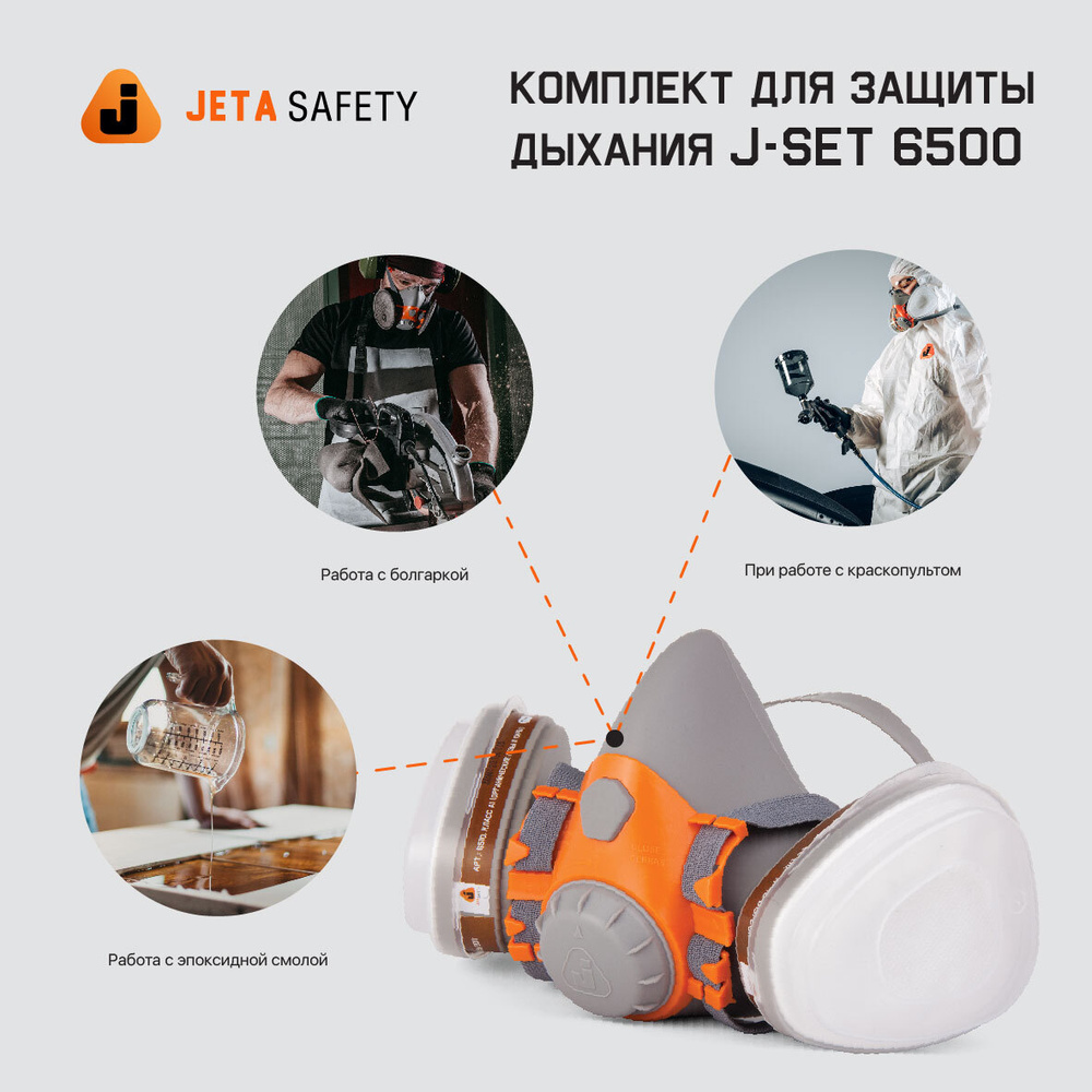 Jeta Safety Респиратор профессиональный, FFP3, размер M, 1 шт. #1