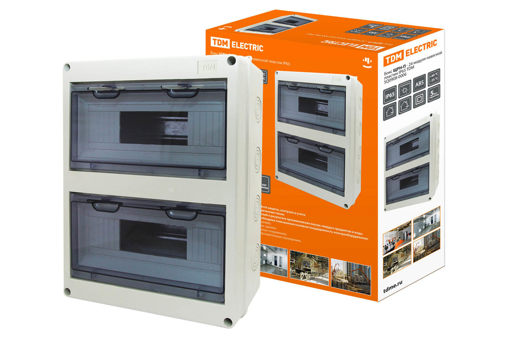 Бокс ЩРН-П-24 модуля навесной пластик IP40 TDM - купить по выгодной ...
