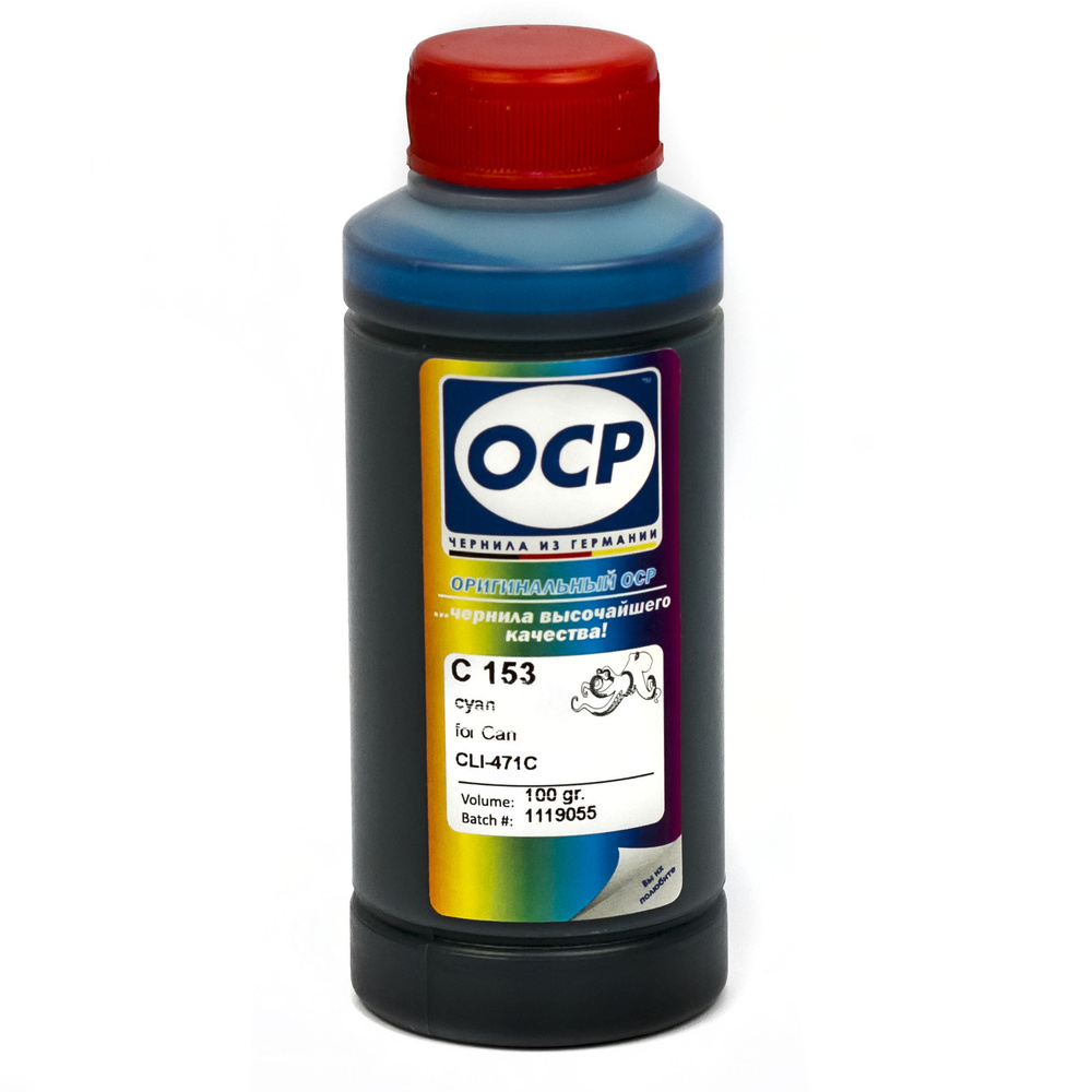 Чернила OCP C 153 голубые для Canon PIXMA MG5740, MG6840, TS5040, TS6040 картриджей CLI-471C 100мл  #1