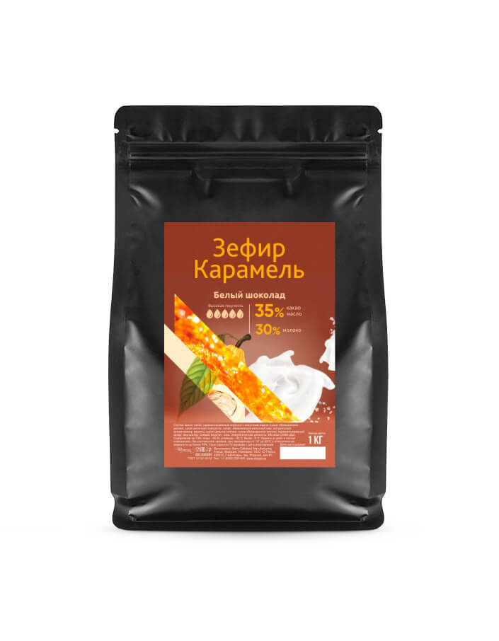 Шоколад белый Zephyr Caramel 35% Cacao Barry (Какао Барри) 1 кг ...