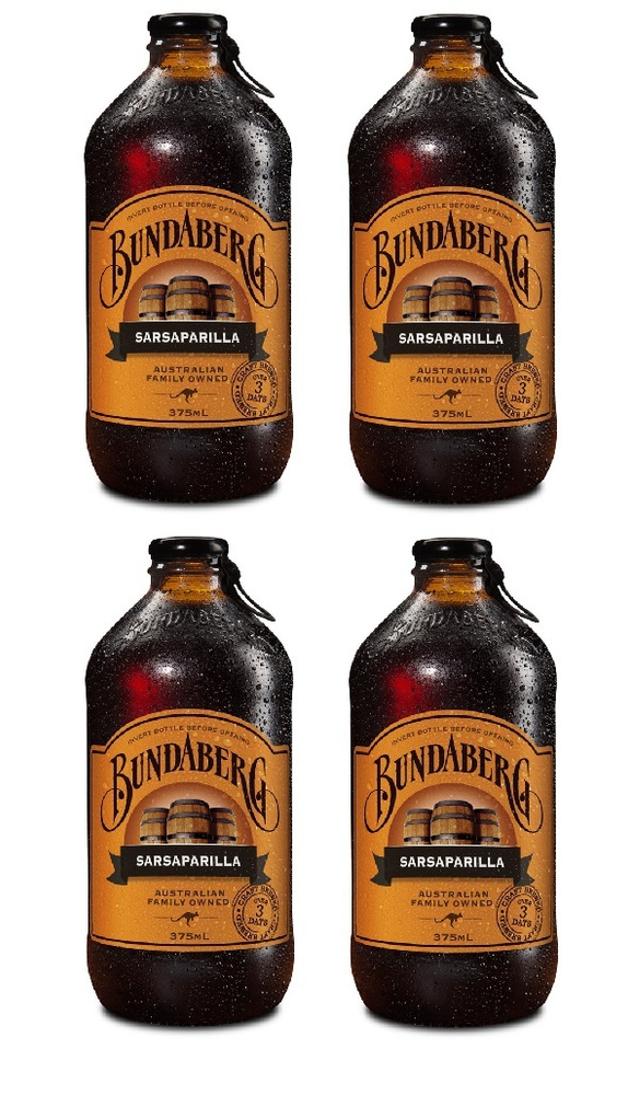 Лимонад ферментированный Bundaberg Австралия 375мл. Сарсапарилла (Root Beer, Рутбир) 4 шт.  #1