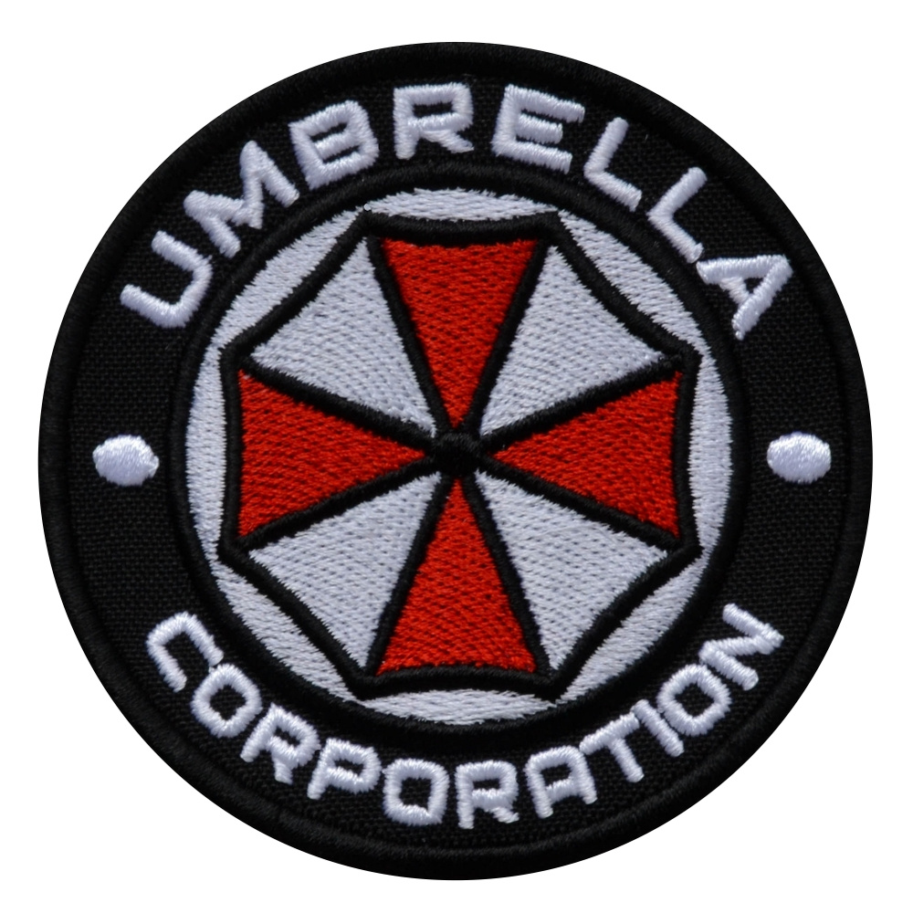 Нашивка (шеврон, патч) на липучке, Стежкофф, "Umbrella corporation ", черный кант, 8,5 см, 1 штука  #1
