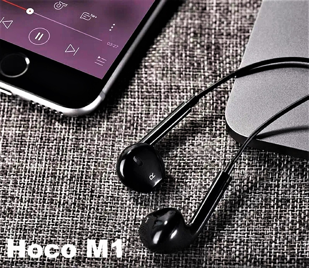 Наушники Вкладыши hoco проводные/Гарнитура для Айфон iPhone и Андроид/с ...