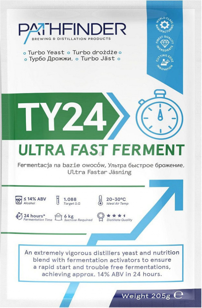 Спиртовые дрожжи Pathfinder 24 Ultra Fast Ferment, 205 г - купить с ...