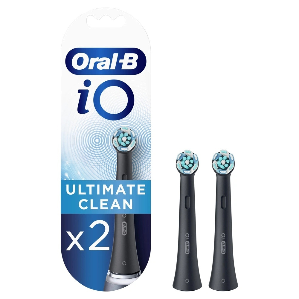 Сменные насадки для электрической зубной щетки Oral-B iO Ultimate Clean, черные, 2 шт.  #1