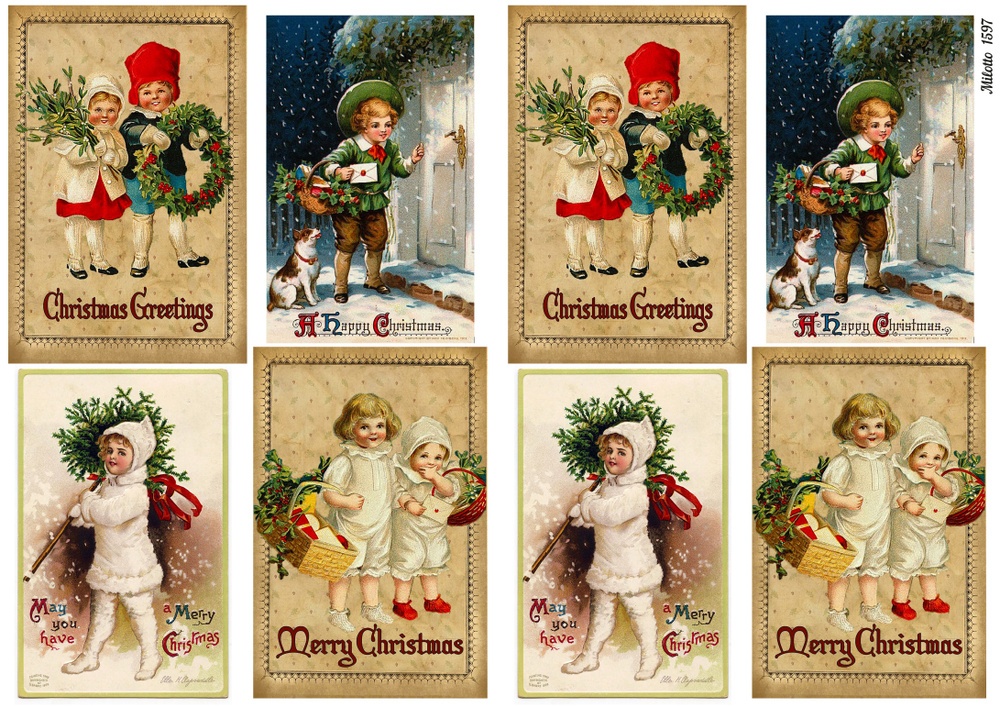 35+ рождественских открыток на 2024 год