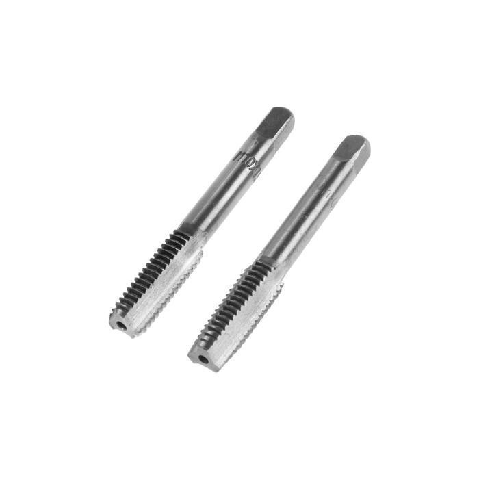 Метчики метрические ручные ТУНДРА, М10 х 1.5 мм, комплект из 2 шт ...