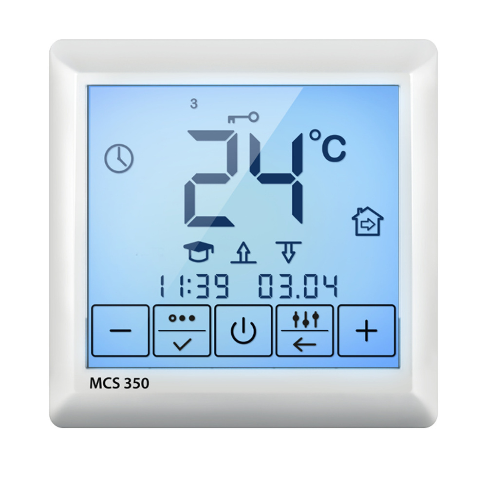 Терморегулятор для теплого пола Теплолюкс MCS 350 Tuya с Wi-Fi для  смартфона, программируемый, удаленное управление, 