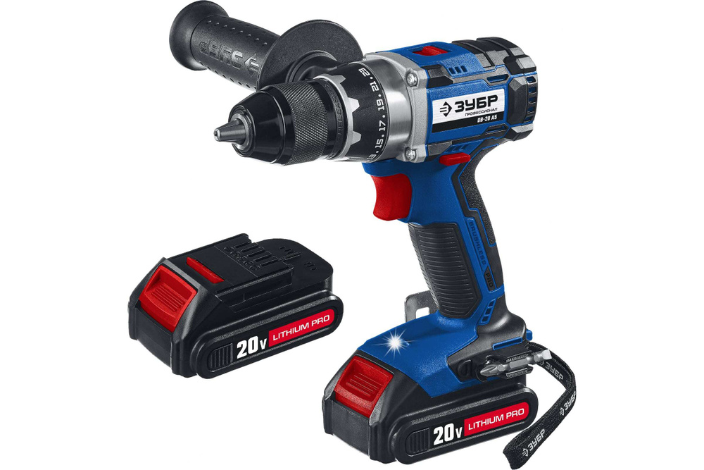 ЗУБР 20В бесщеточная дрель-шуруповерт, 2 АКБ (1,5Ач), в кейсе ...