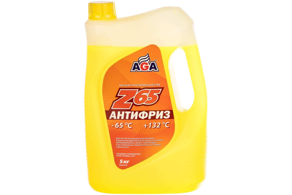 Антифриз готовый G-12++, -65C, желтый, 5 кг.,  AGA043Z #1