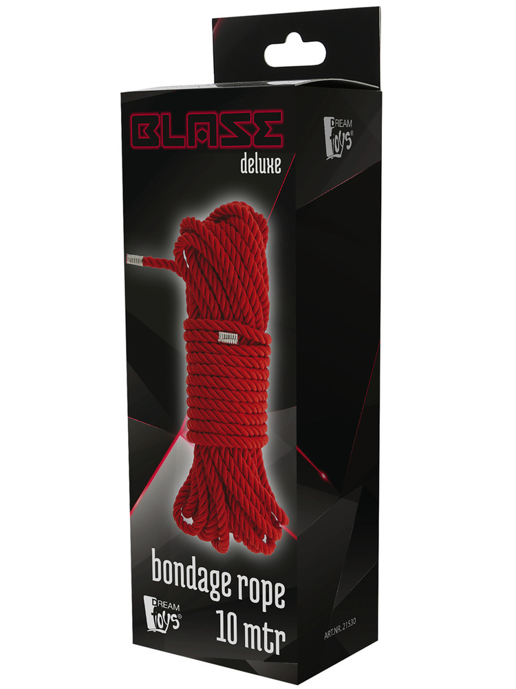 Красная БДСМ верёвка "BLAZE DELUXE BONDAGE ROPE" для связывания, бондажа, 10м.  #1