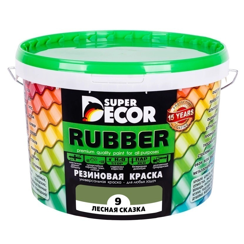 Резиновая краска Super Decor Rubber №09 Лесная сказка 12 кг #1