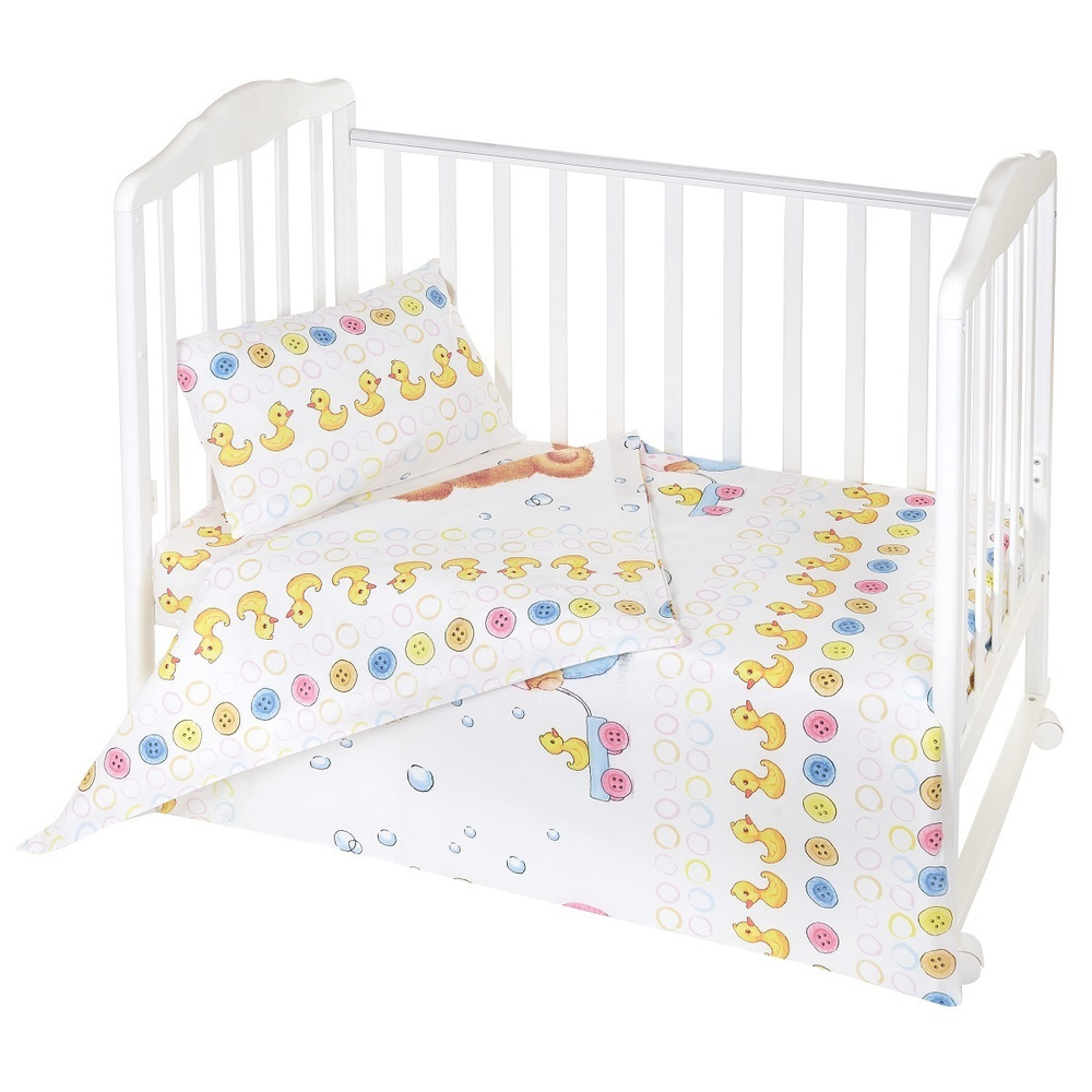 Комплект детского постельного белья Lemony kids Baby 3 предмета, поплин 100% хлопок, в детскую кроватку #1