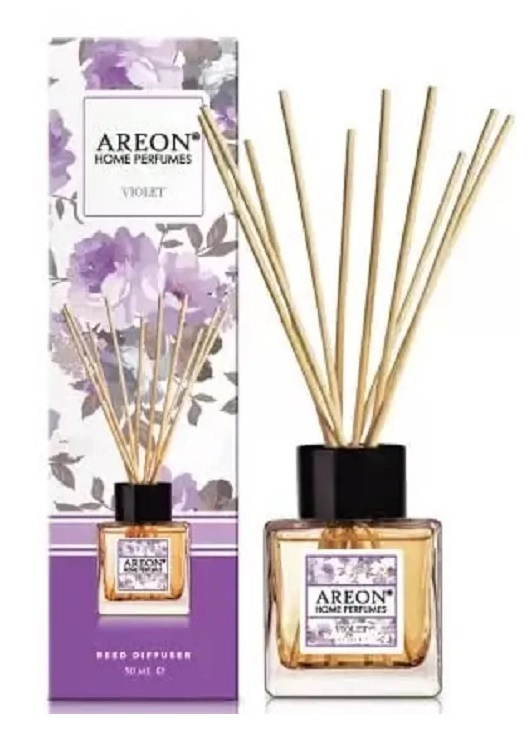 Ароматизатор AREON флакон с палочками 50 мл HOME PERFUME STICKS GARDEN 50ML Violet BHP04  #1