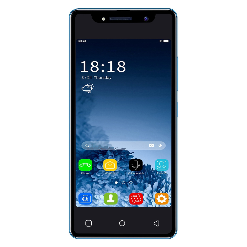 Смартфон S21 Ultra 5.0-дюймовый двухъядерный MTK6572 с 512 МБ ОЗУ + 4 ГБ  ПЗУ с двумя картами и двойным режимом ожидания Телефон Android6.0 Синий  разъем европейского стандарта - купить с доставкой по